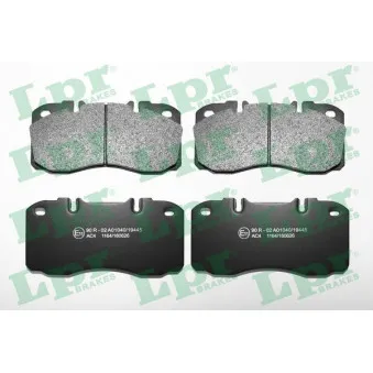 Jeu de 4 plaquettes de frein avant LPR 05P1164