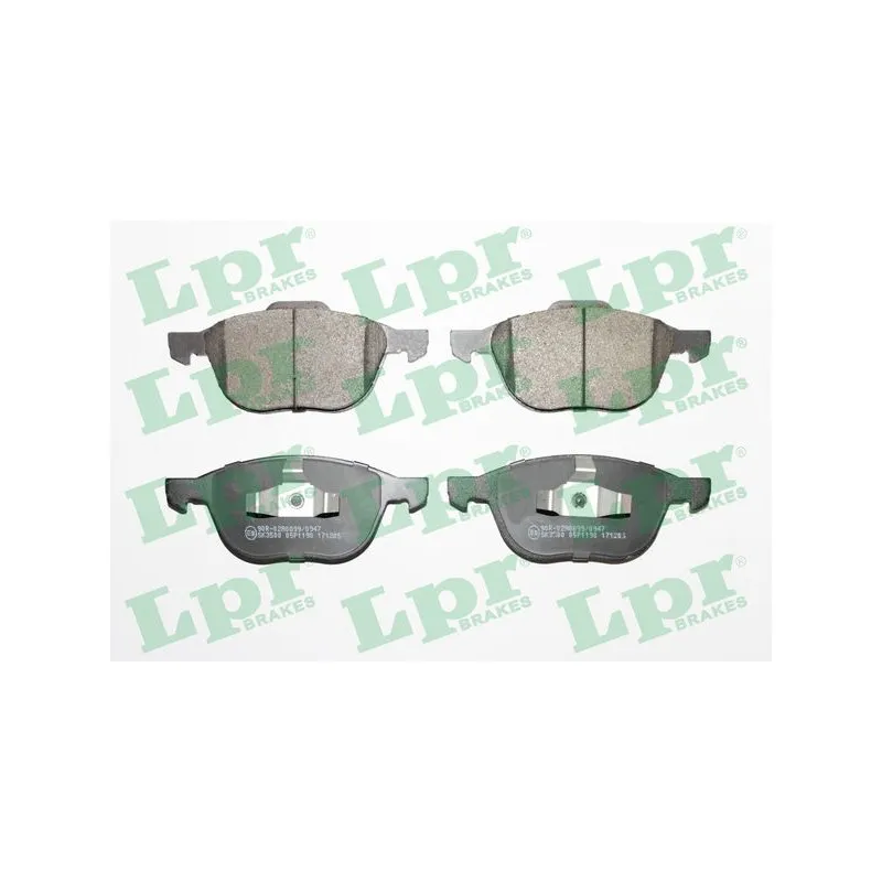 Jeu de 4 plaquettes de frein avant LPR 05P1190