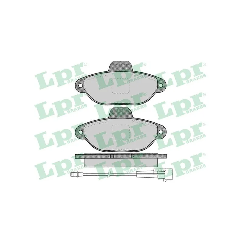 Jeu de 4 plaquettes de frein avant LPR 05P1262