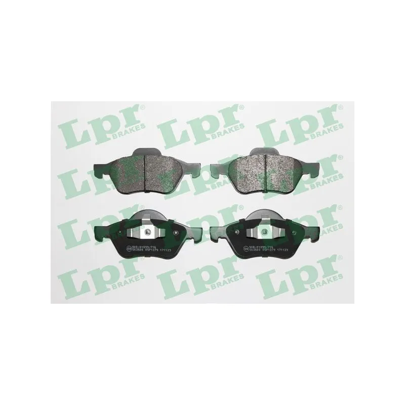 Jeu de 4 plaquettes de frein avant LPR 05P1279