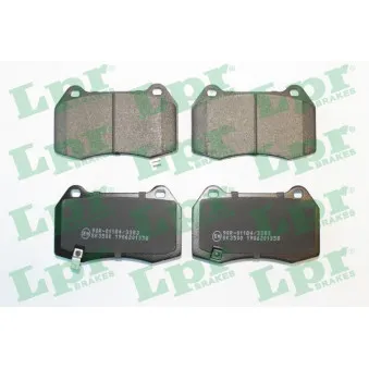 Jeu de 4 plaquettes de frein avant LPR 05P1358