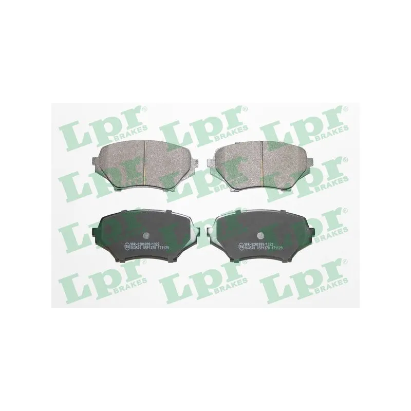 Jeu de 4 plaquettes de frein avant LPR 05P1378