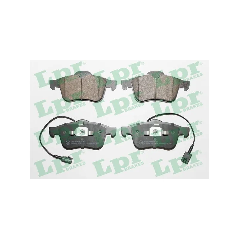 Jeu de 4 plaquettes de frein avant LPR 05P1470