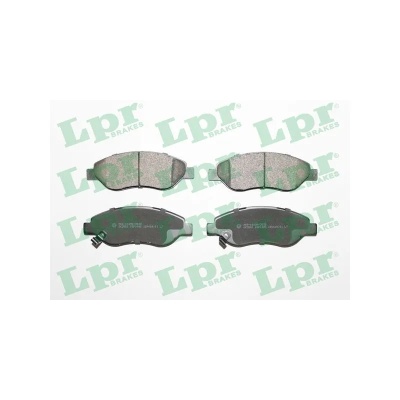 Jeu de 4 plaquettes de frein avant LPR 05P1490
