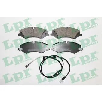 Jeu de 4 plaquettes de frein avant LPR 05P1616A