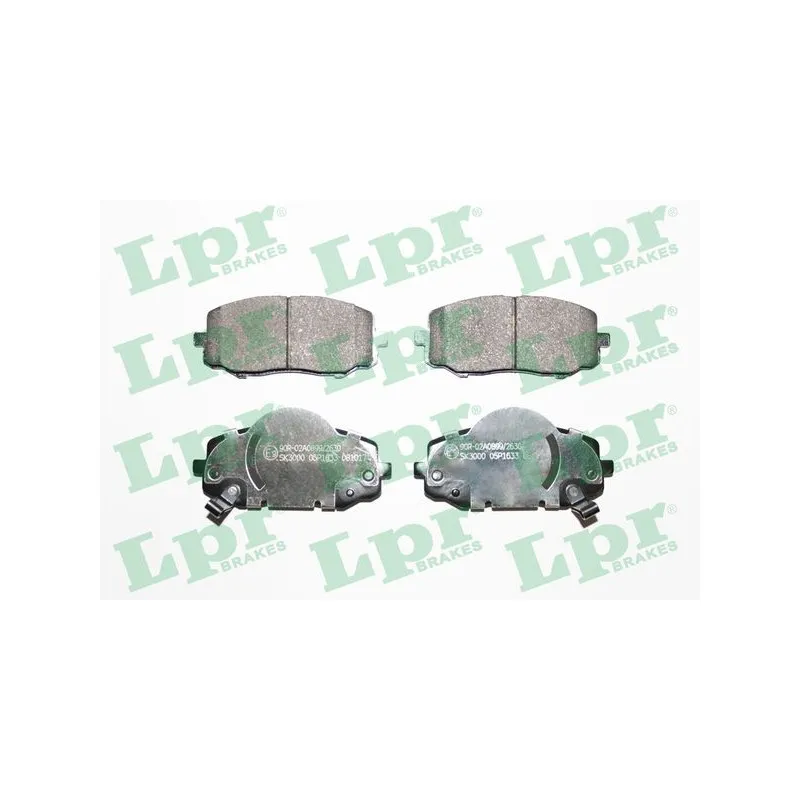 Jeu de 4 plaquettes de frein avant LPR 05P1633