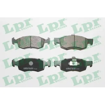 Jeu de 4 plaquettes de frein avant LPR 05P1654