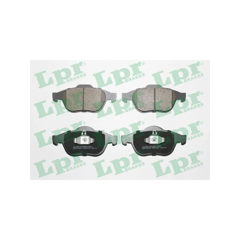 Jeu de 4 plaquettes de frein avant LPR 05P1678