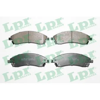 Jeu de 4 plaquettes de frein avant LPR 05P1706