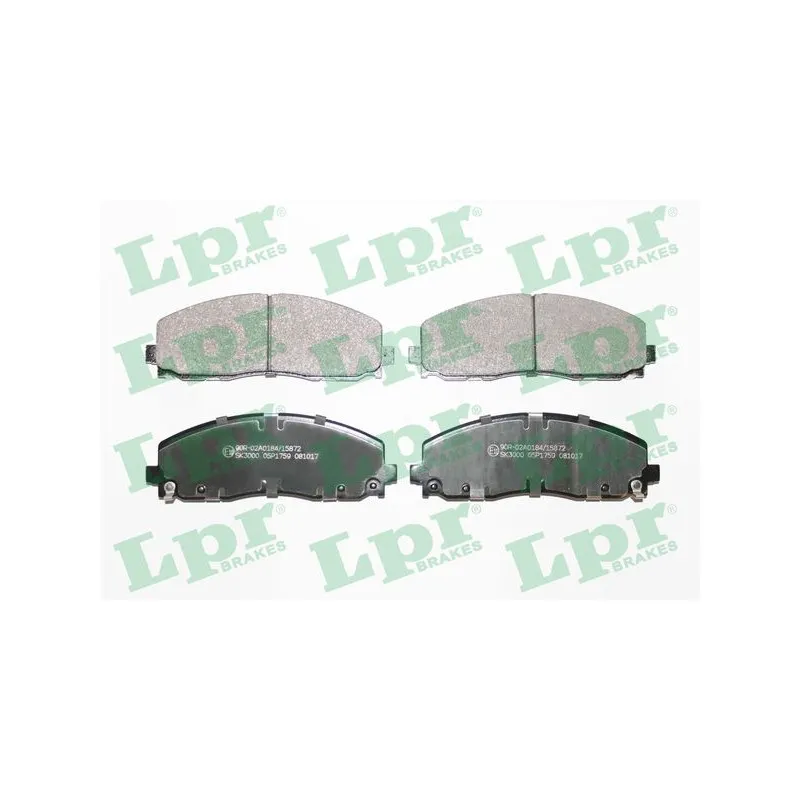 Jeu de 4 plaquettes de frein avant LPR 05P1759