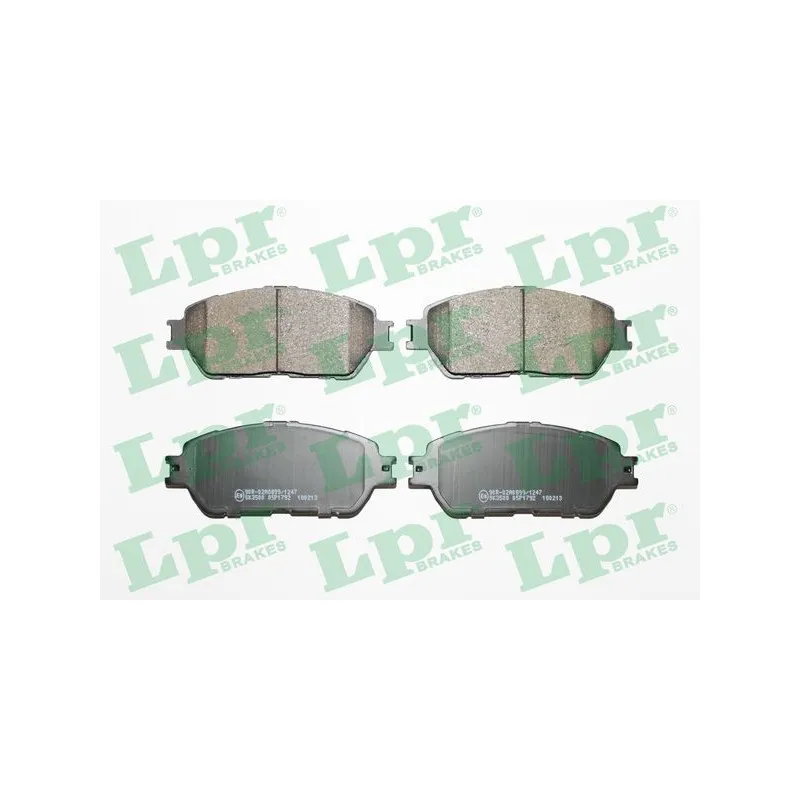 Jeu de 4 plaquettes de frein avant LPR 05P1792