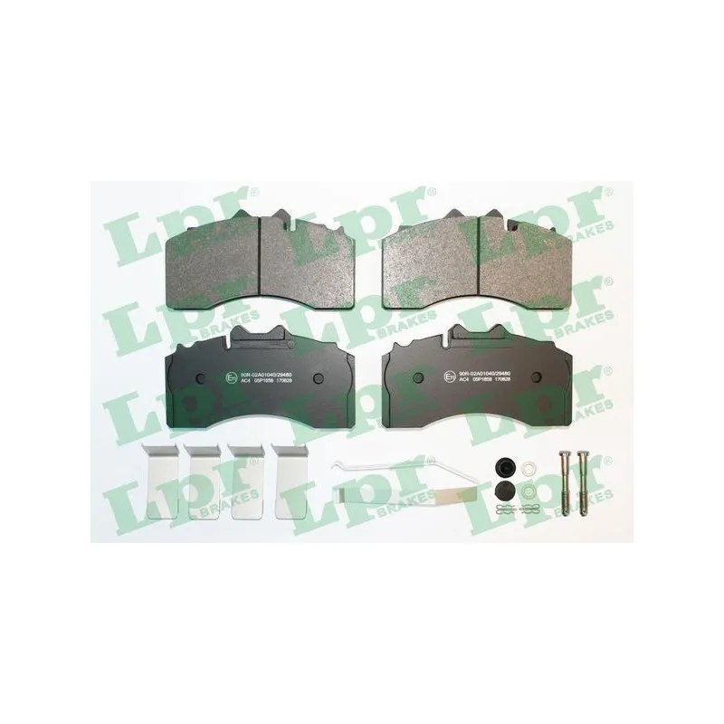 Jeu de 4 plaquettes de frein avant LPR 05P1858K