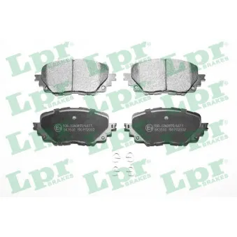 Jeu de 4 plaquettes de frein avant LPR 05P2002