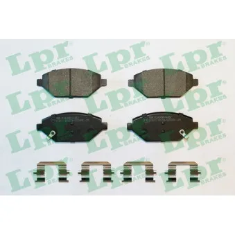 Jeu de 4 plaquettes de frein avant LPR 05P2049K
