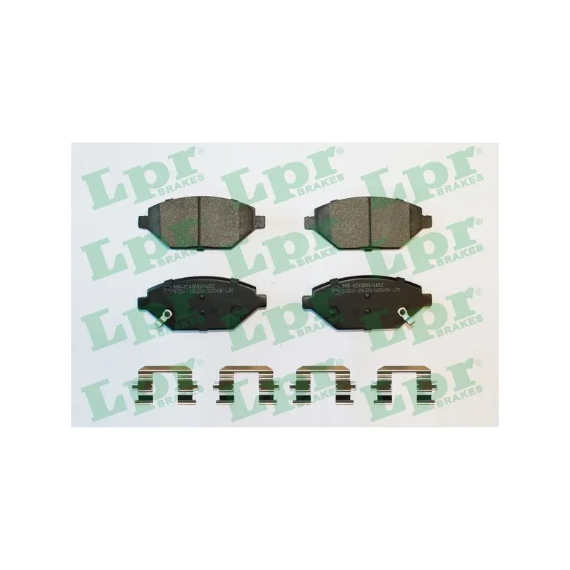 Jeu de 4 plaquettes de frein avant LPR 05P2049K