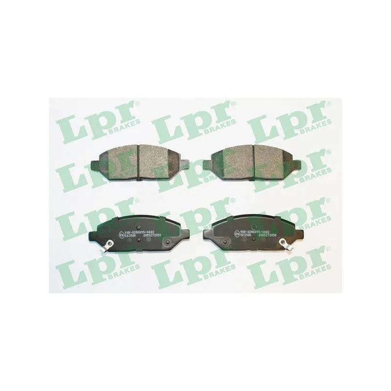 Jeu de 4 plaquettes de frein avant LPR 05P2050