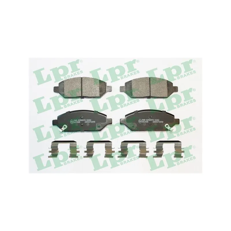 Jeu de 4 plaquettes de frein avant LPR 05P2050K