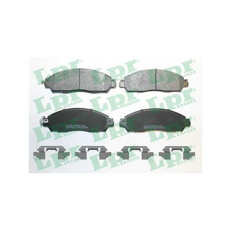 Jeu de 4 plaquettes de frein avant LPR 05P2056K
