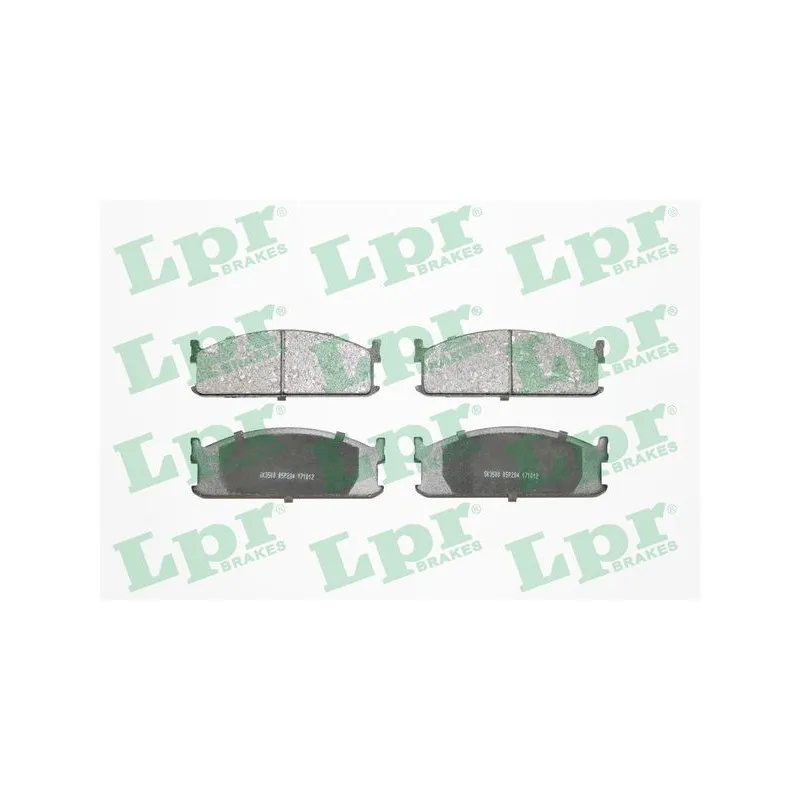 Jeu de 4 plaquettes de frein avant LPR 05P284
