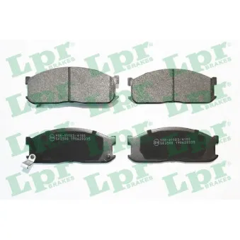 Jeu de 4 plaquettes de frein avant LPR 05P335