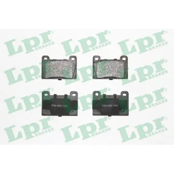 Jeu de 4 plaquettes de frein avant LPR 05P351