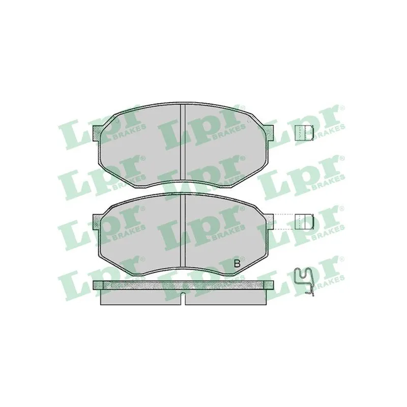 Jeu de 4 plaquettes de frein avant LPR 05P374