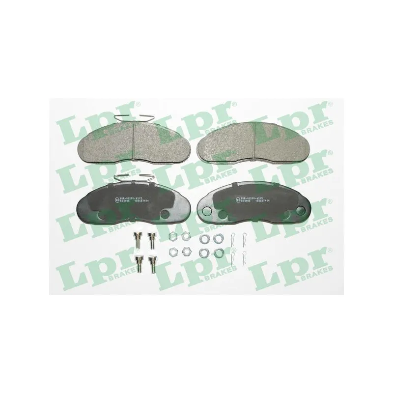 Jeu de 4 plaquettes de frein avant LPR 05P414