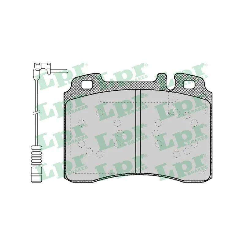 Jeu de 4 plaquettes de frein avant LPR 05P423A