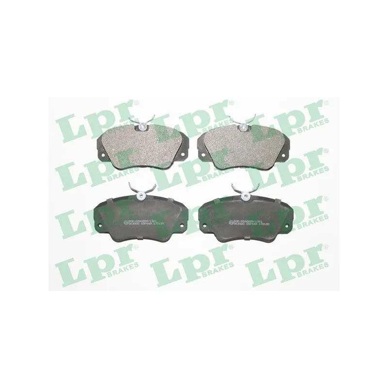Jeu de 4 plaquettes de frein avant LPR 05P449