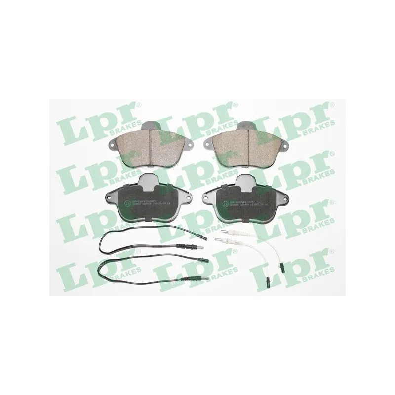 Jeu de 4 plaquettes de frein avant LPR 05P478