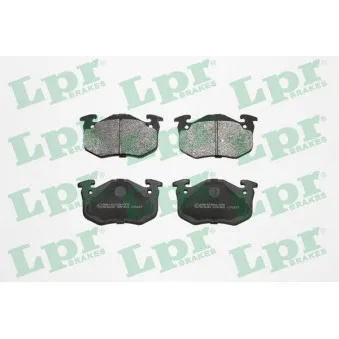 Jeu de 4 plaquettes de frein avant LPR 05P484