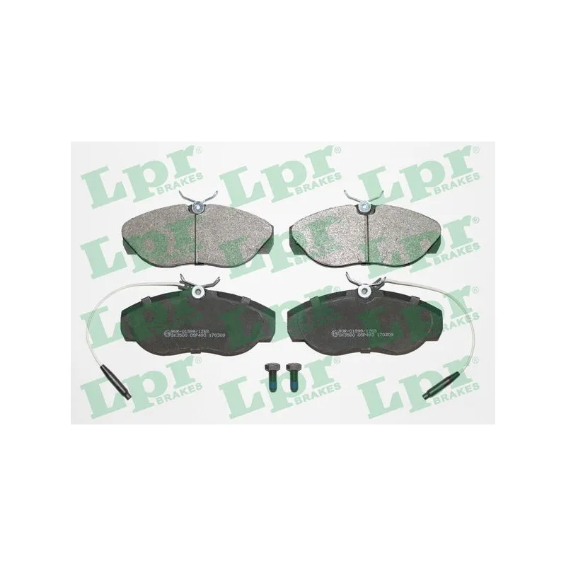 Jeu de 4 plaquettes de frein avant LPR 05P493
