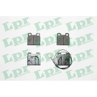 Jeu de 4 plaquettes de frein arrière LPR 05P531