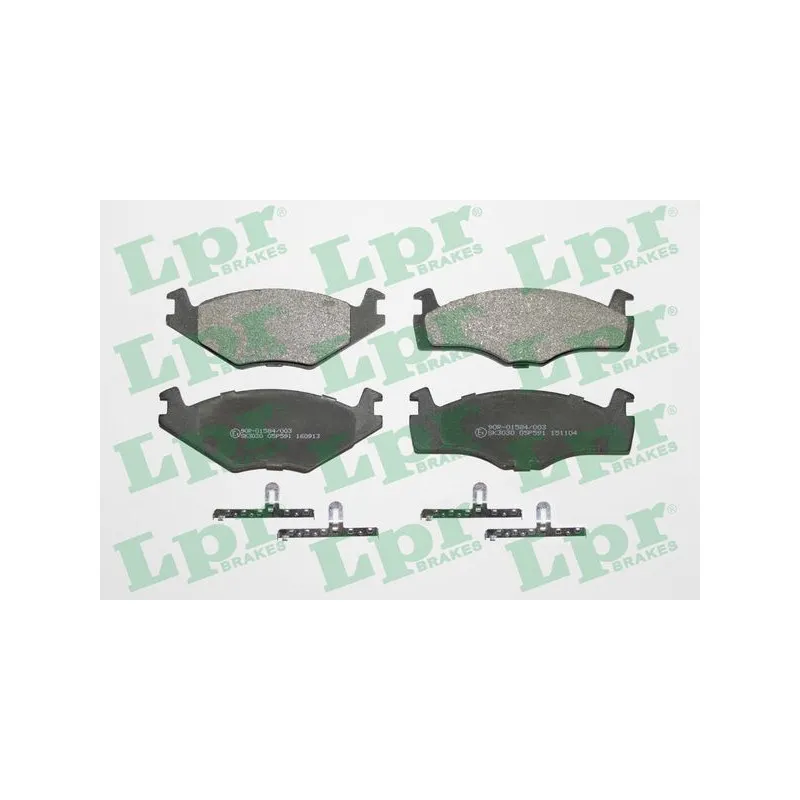 Jeu de 4 plaquettes de frein avant LPR 05P591