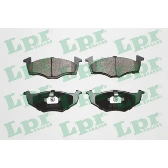 Jeu de 4 plaquettes de frein avant LPR 05P627