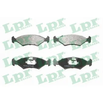 Jeu de 4 plaquettes de frein avant LPR 05P628