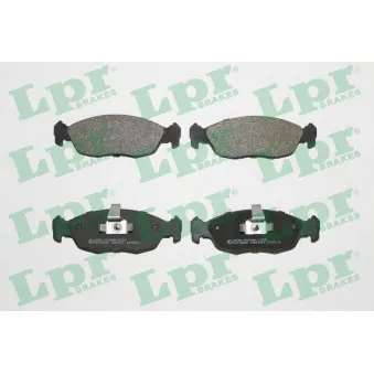Jeu de 4 plaquettes de frein avant LPR 05P644