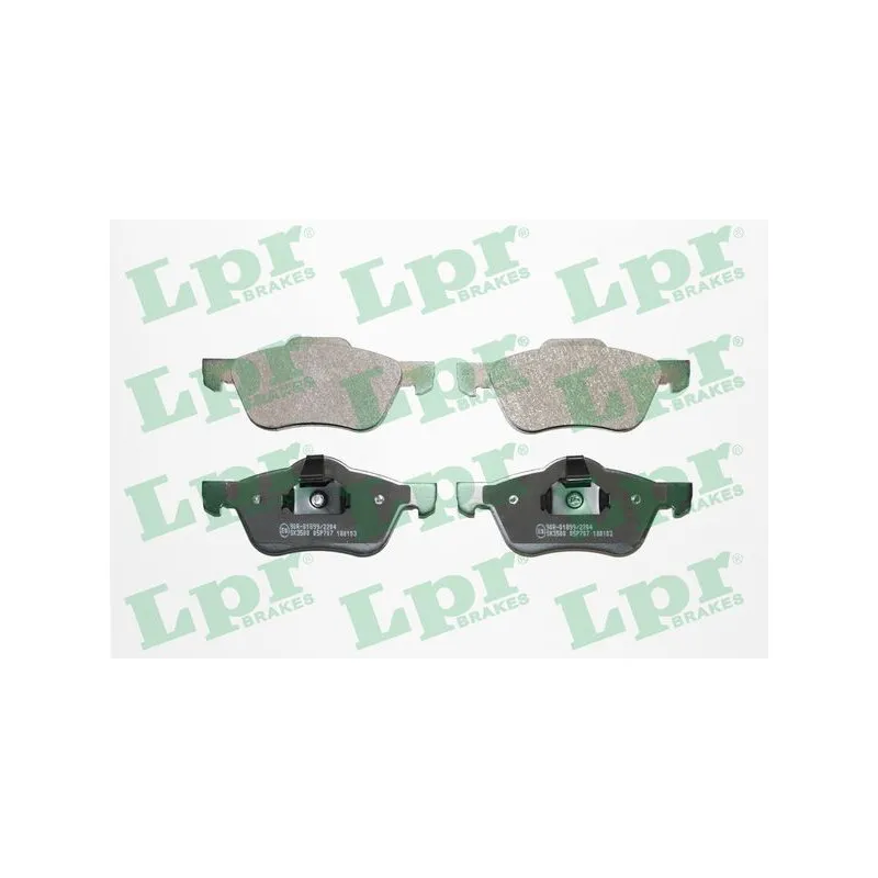 Jeu de 4 plaquettes de frein avant LPR 05P707