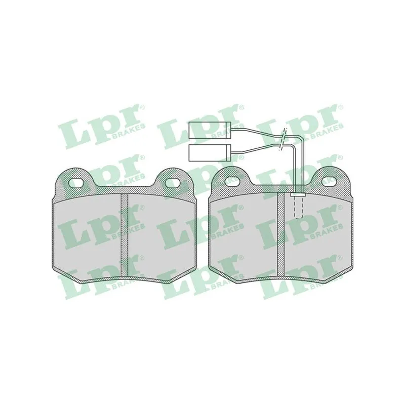 Jeu de 4 plaquettes de frein avant LPR 05P732