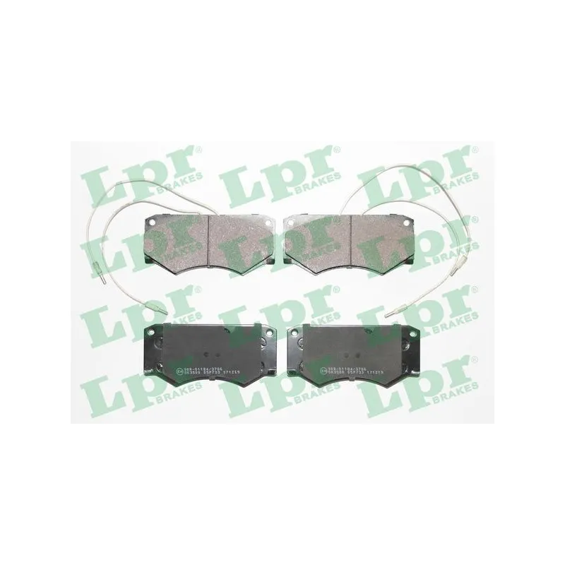Jeu de 4 plaquettes de frein avant LPR 05P733