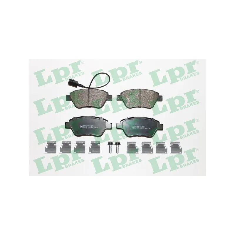Jeu de 4 plaquettes de frein avant LPR 05P763K