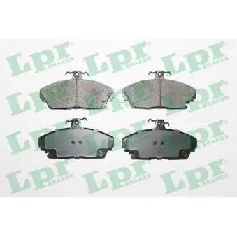 Jeu de 4 plaquettes de frein avant LPR 05P924