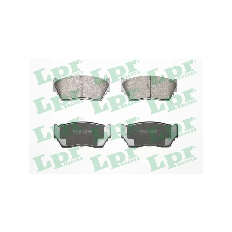 Jeu de 4 plaquettes de frein avant LPR 05P934
