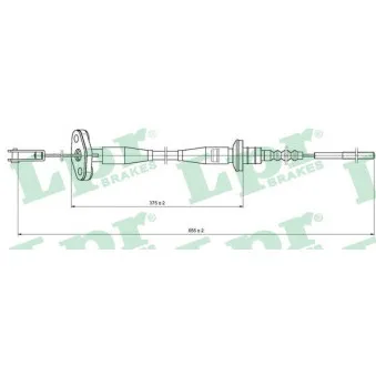 Tirette à câble, commande d'embrayage LPR C0002C