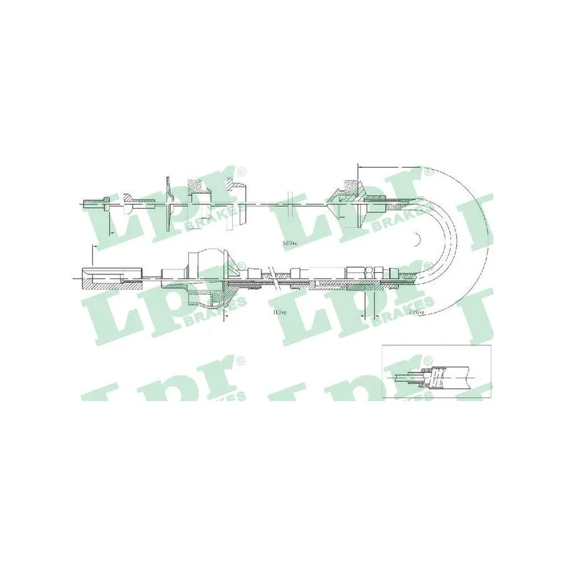 Tirette à câble, commande d'embrayage LPR C0012C