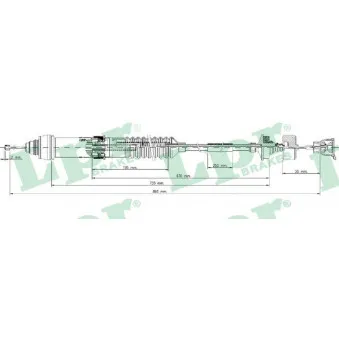 Tirette à câble, commande d'embrayage LPR C0016C