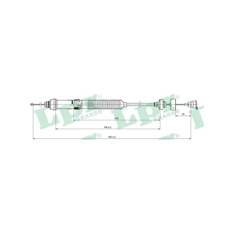 Tirette à câble, commande d'embrayage LPR C0018C