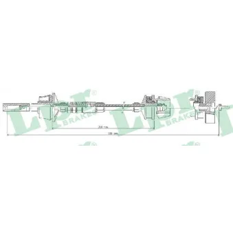 Tirette à câble, commande d'embrayage LPR C0026C