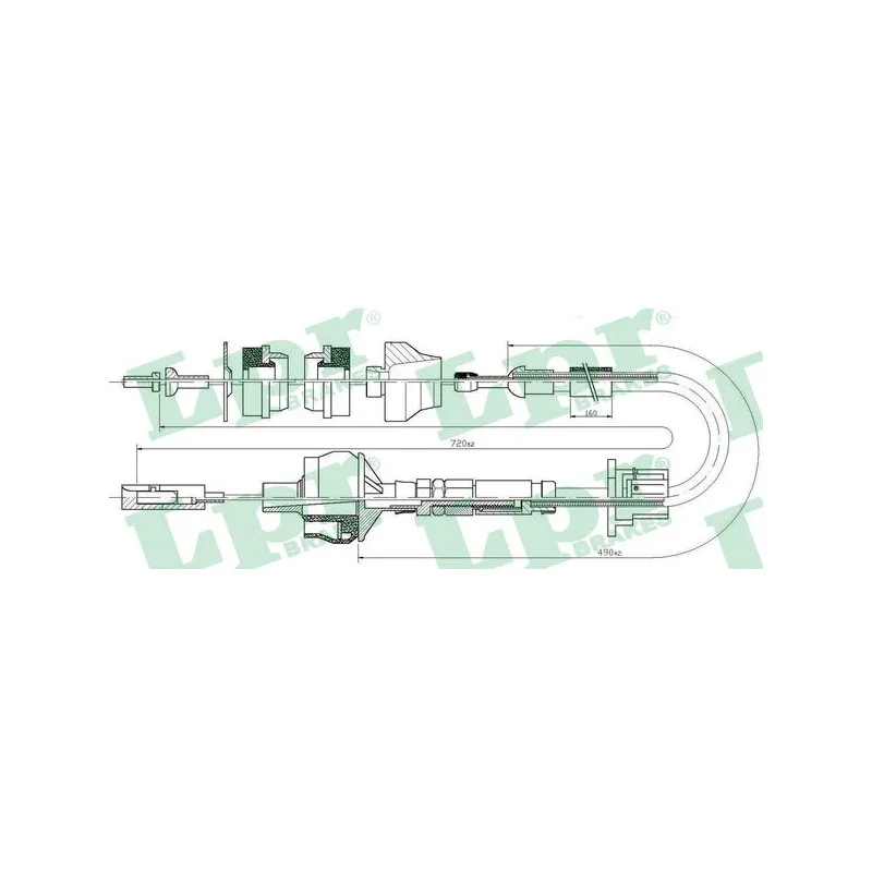 Tirette à câble, commande d'embrayage LPR C0027C