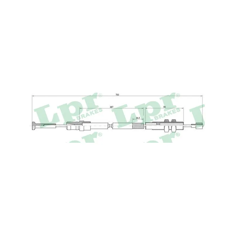 Tirette à câble, commande d'embrayage LPR C0038C